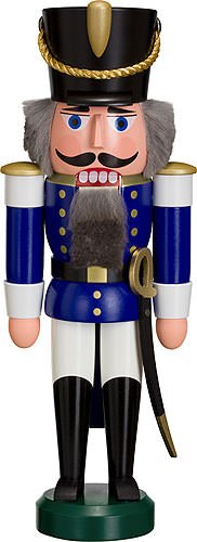 Casse-noisette hussard bleu, hauteur 31 cm, Erz...