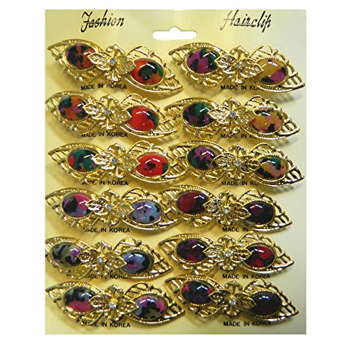 Ensemble de 12 Barettes Epingle Pince à Cheveux 4260194340719 indischerbasar.de