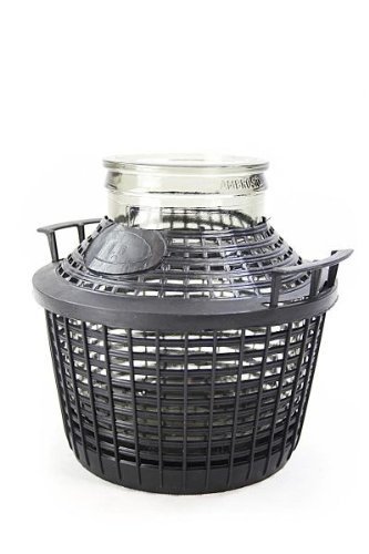 Bonbonne en verre 5 L , col large (120 mm) avec...