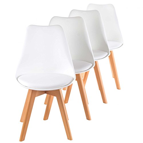 MY SIT Chaise design zura ensemble de 4 blanc 4260196246132 (4260196246132)