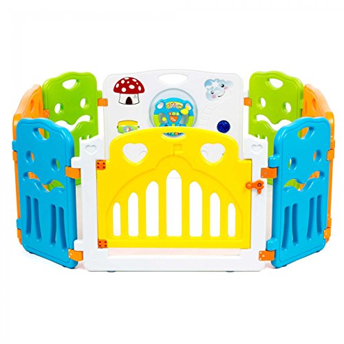 BABY VIVO PARC BÉBÉ BARRIÈRE AVEC PORTE PLASTIQ...