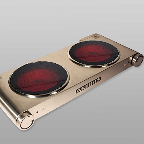 Plaque de cuisson électrique en acier inox avec...