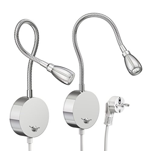 2 x Applique, lampe de lecture à LED (DEL), de ...