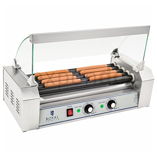Royal Catering - rchg-5t - gril à hot-dog 5 rouleaux avec revêtement en téflon code EAN 4260223028410 