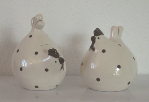 Œufs de poule céramique sel et poivre