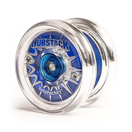 YoyoFactory Hubstack Yo-Yo - Transparent / Bleu
