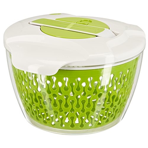 CULINATO Culinato® Essoreuse à salade en vert/blanc avec mécanisme innovant d'essorage (6 litres de contenance) 4260243531594 (4260243531594)
