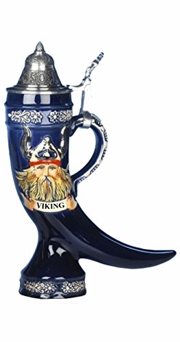 Chope de bière allemande Viking horn relief 0,4...