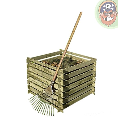 Composteur en bois 90 x 90 cm 380 litres