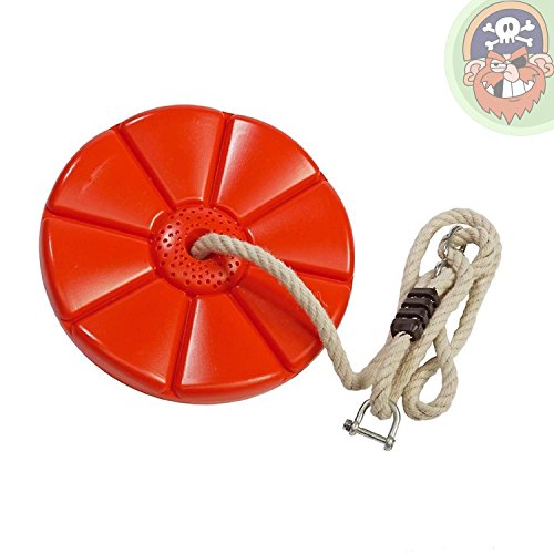 Balançoire disque rouge avec corde et manille p...