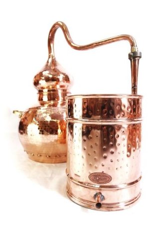 CopperGarden® Alambic classique 10 L, riveté avec joints biologiques et thermomètre - 'CopperGarden' 4260257490344 (4260257490344)