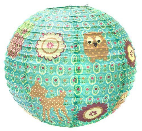 Wendekreis Abat-jour lanterne en papier pour décoration de chambre d'enfant imprimé chouette et bambi 4260259890180 (4260259890180)
