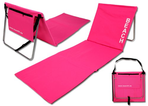 Matelas de plage avec dossier rose