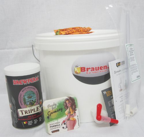 Brauen.de 'Braufässchen Kit de brassage "Maison de privé Brasserie Kit de brassage bière Abbaye clair 9 L/8% code EAN 4260269582402 