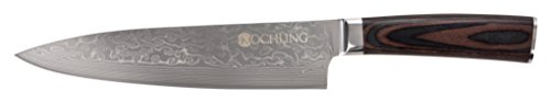 Kochling Damast couteau de chef en acier damas avec manche en bois pakka - 200 mm 4260270071278 (4260270071278)