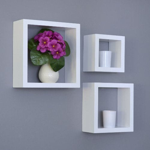 Lot de 3 étagères Design Lounge Cube murales po...