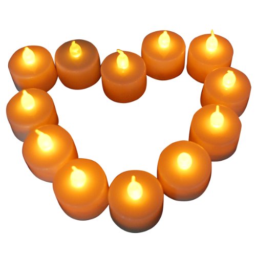 Profiwelten 48pcs LED bougies chauffe-plat scintillement blanc avec piles code EAN 4260276080281 