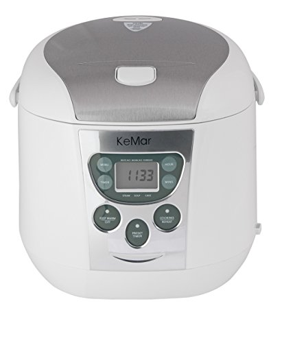 Kemar KRC-140 - Cuiseur multi-fonctions haut de gamme de qualité et primé Cuiseur - Cuiseur de riz - Cuiseur vapeur - Multi-cuiseur avec Fuzzy Logic, écran LCD, technologie de chauffe 3D, contrôle de température DSC, pot intérieur en Titanium 4260276921188 KeMar Kemar KRC-140 - Cuiseur multi-fonctions haut de gamme de qualité et primé Cuiseur - Cuiseur de riz - Cuiseur vapeur - Multi-cuiseur avec Fuzzy Logic, écran LCD, technologie de chauffe 3D, contrôle de température DSC, pot intérieur en Titanium 4260276921188 KeMar