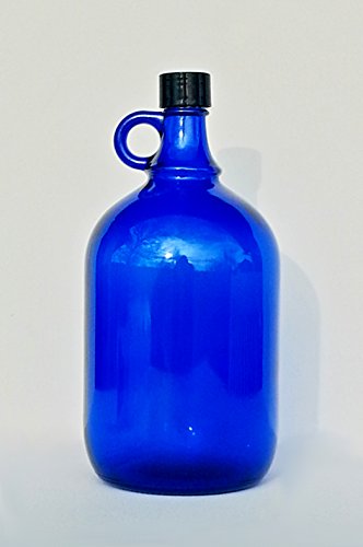 Verre avec bouchon à vis en plastique noir-aqua...