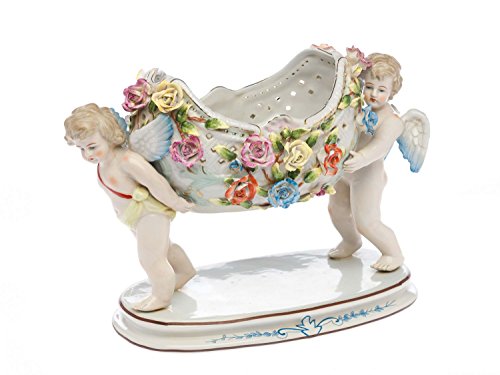 Coupe motif anges - style antique - porcelaine