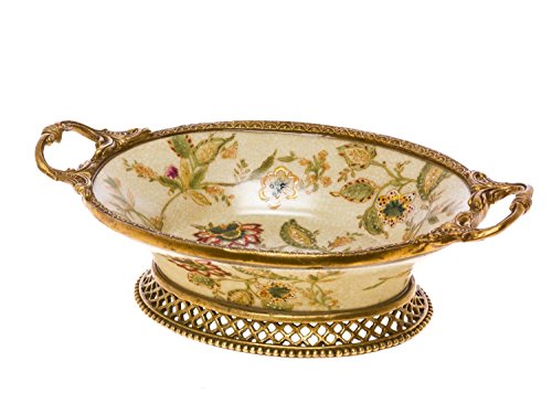 Coupe au motif floral - style antique - porcela...
