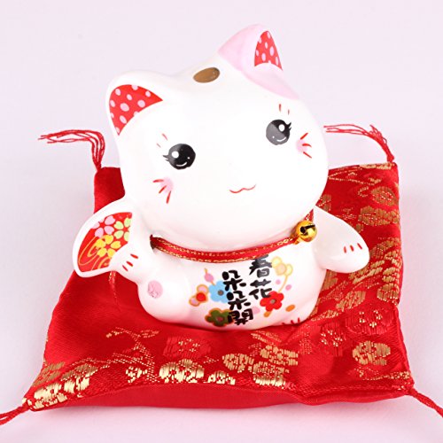 Maneki Neko - petite statue de chat japonais - ...