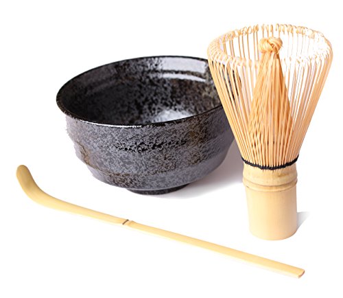 Ensemble à thé matcha professionnel 120 - Tasse à thé matcha en ceramiqe, fouet japonaise avec 120 brins et cuillière à matcha en bambou 4260308669958 Goodwei