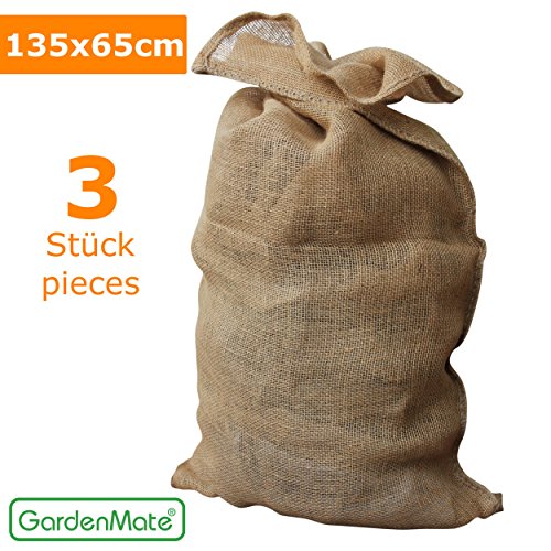 3x premium sac en toile de jute 135 x 65 cm 340...