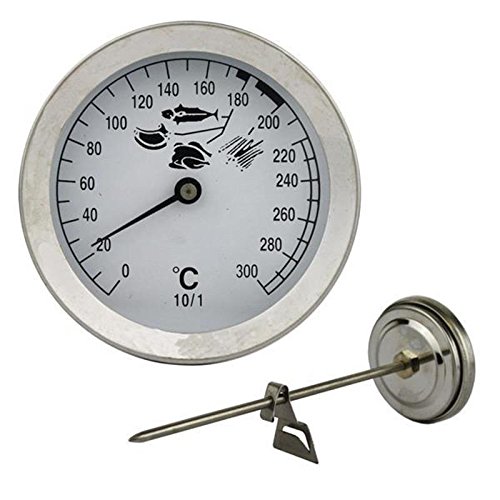 4423 thermomètre friteuse 300°c en acier inoxyd...