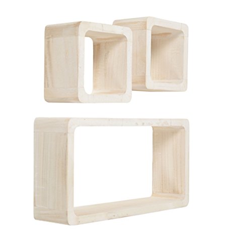 Lot de 3 étagères lounge cube rétro style desig...