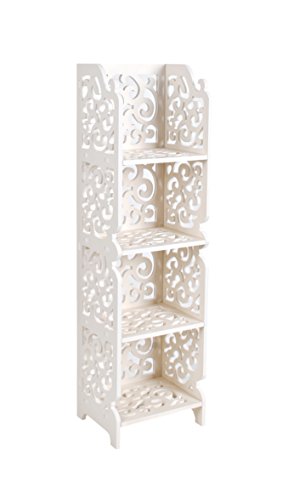 Etagère en bois ajouré coloris blanc meuble déc...
