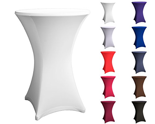 Expand Housse pour tables hautes jaune - couverture, revêtement, nappe pour tables mange-debout - ø 80cm-86cm - stretch code EAN 4260338791971 