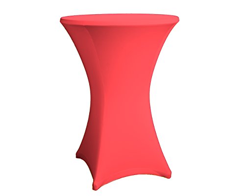 Expand Housse pour tables hautes rouge - couverture, revêtement, nappe pour tables mange-debout - ø 80cm-86cm - stretch code EAN 4260338791995 