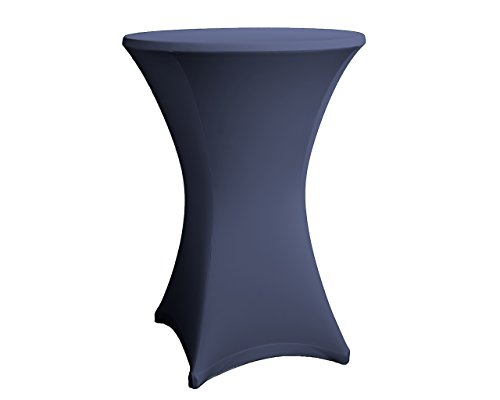Housse pour tables hautes bleu marine - couvert...