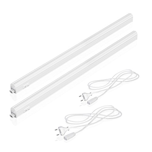 2x Luminaire LED tubulaire de parlat, blanc cha...