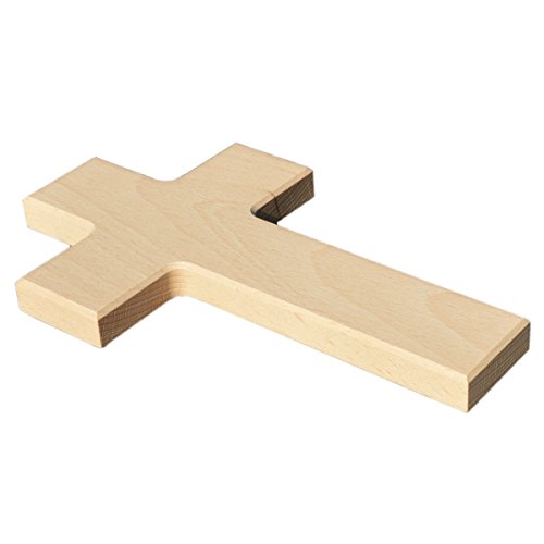 Croix en bois brut (hêtre) à décorer, peindre, ...