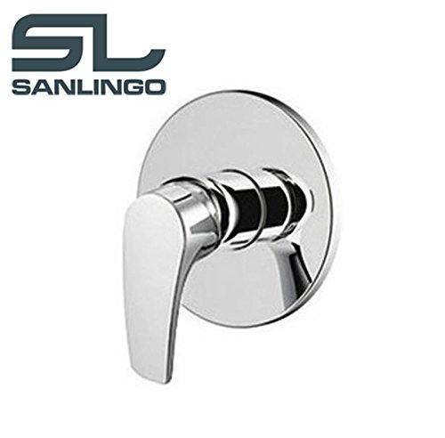 Sanlingo Encastré Bain Douche 1 Voie Levier Unique Robinet Mitigeur Chrome Rond Sanlingo 4260360522512 (4260360522512)