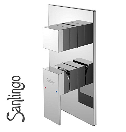 Sanlingo Encastré Bain Douche 3 Voies levier unique Robinet Mitigeur Chrome Sanlingo 4260360522529 (4260360522529)