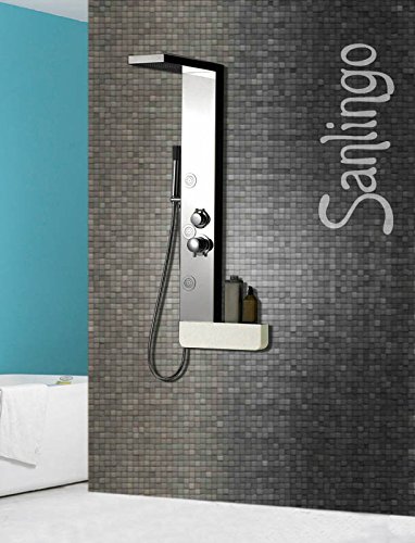 Sanlingo Acier INOX Spéculaire Colonne de douche de Pluie 3 Jets de Massage Sanlingo 4260360527418 (4260360527418)