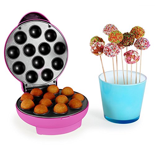 OneConcept oneConcept Boogie Pop Cake Maker - Machine à cake pops de 1300W avec revêtement anti-adhésif (12 popcakes, Ø gateaux 3.5cm, cuisson en 7 minutes max) - rose code EAN 4260365792736 
