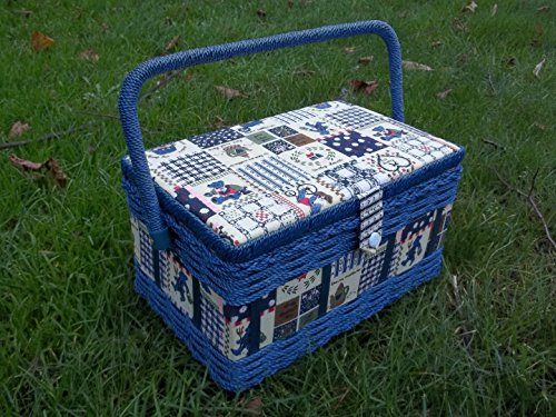 Nähkästchen Boîte à couture bleu rectangulaire korbhaus gesthüsen spéciale de série 4260368650040 (4260368650040)