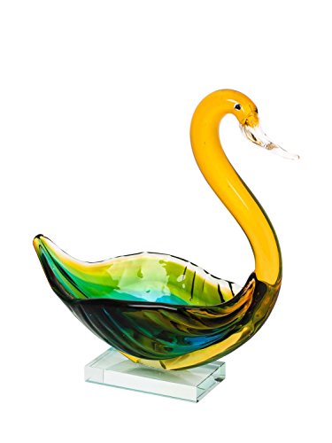 Coupe en forme de cygne - verre - 29,5 cm
