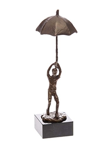 Statuette moderne d'homme avec parapluie - styl...