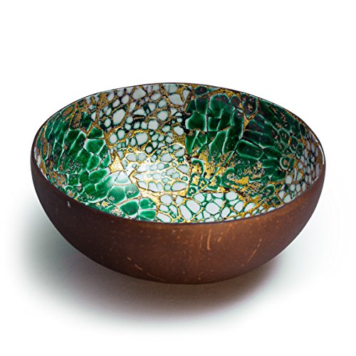 Kaloogo Cocobowl orient-noix de coco coupe/coupe weiss/gold/gruen 4260383890650 (4260383890650)