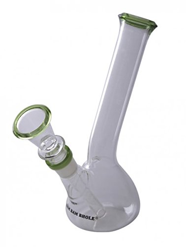 PatchouliWorld Bam bam bhole - pipe à eau en verre - h 16 cm, connecteur douille 14,5 - vert code EAN 4260384152429 