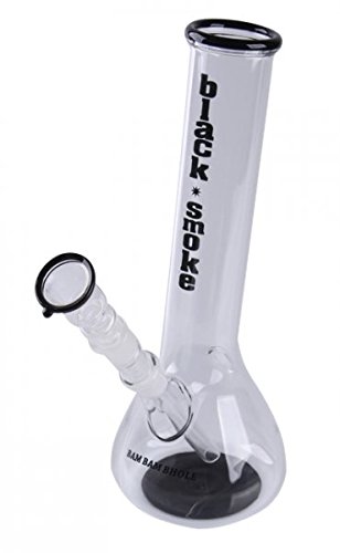 PatchouliWorld Bam bam bhole - pipe à eau en verre - h 24 cm, connecteur douille 14,5 - black smoke code EAN 4260384155871 