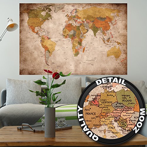 Affiche vue usage - Décoration murale carte géo...