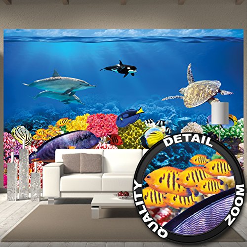 Papier peint photo. arrecife coralino de sous-m...