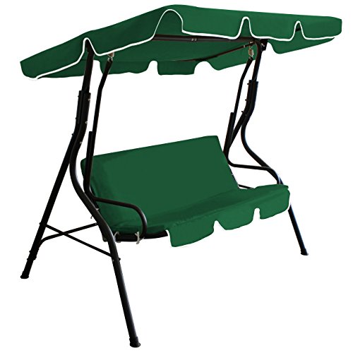 Casa.pro Balancelle 3 places, Dimensions 175x110x180cm avec châssis robuste, Supporte Jusque 250kg 4260390269692 [casa.pro]®