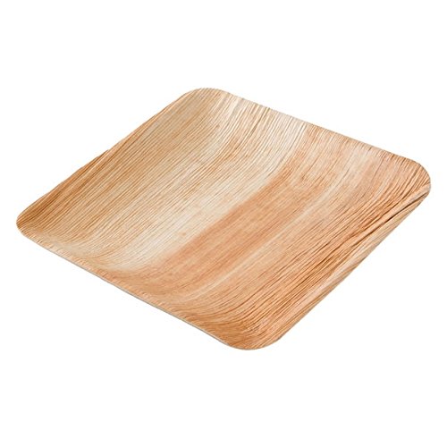 DTW05359 Assiette jetable en feuille de palmier...